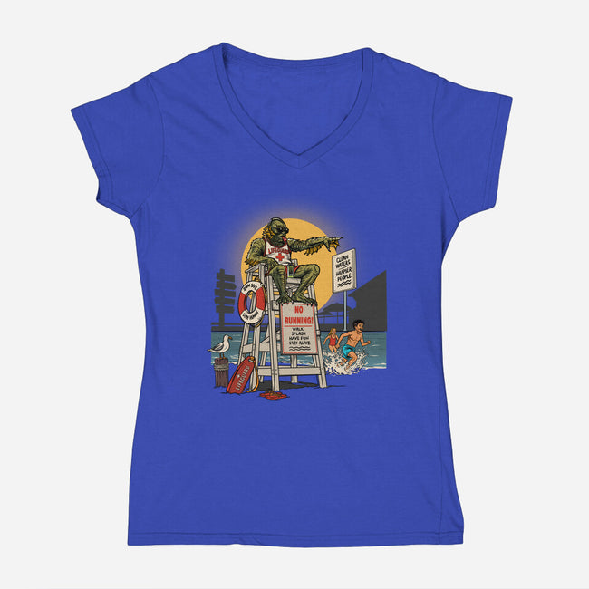 No Running-Womens-V-Neck-Tee-AndreusD