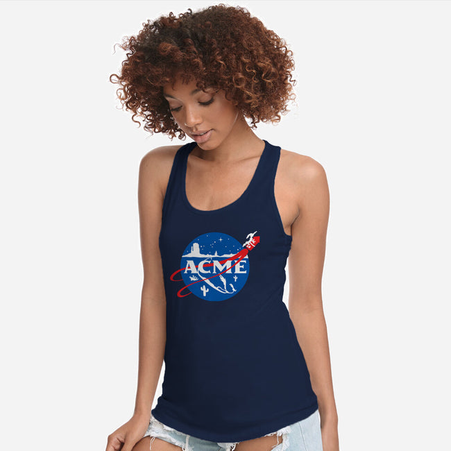 Acme Space Program-Womens-Racerback-Tank-mekazoo