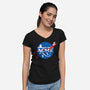 Acme Space Program-Womens-V-Neck-Tee-mekazoo