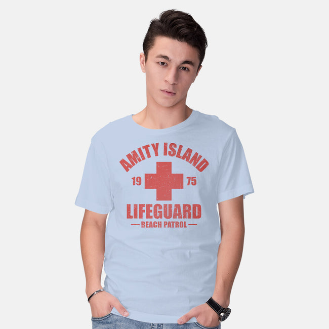 Amity Island Beach Patrol-Mens-Basic-Tee-kg07