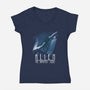 Alien The Animated Series-Womens-V-Neck-Tee-jasesa