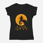 The Knightmare Before Christmas-Womens-V-Neck-Tee-erion_designs