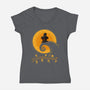 The Knightmare Before Christmas-Womens-V-Neck-Tee-erion_designs