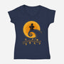 The Knightmare Before Christmas-Womens-V-Neck-Tee-erion_designs