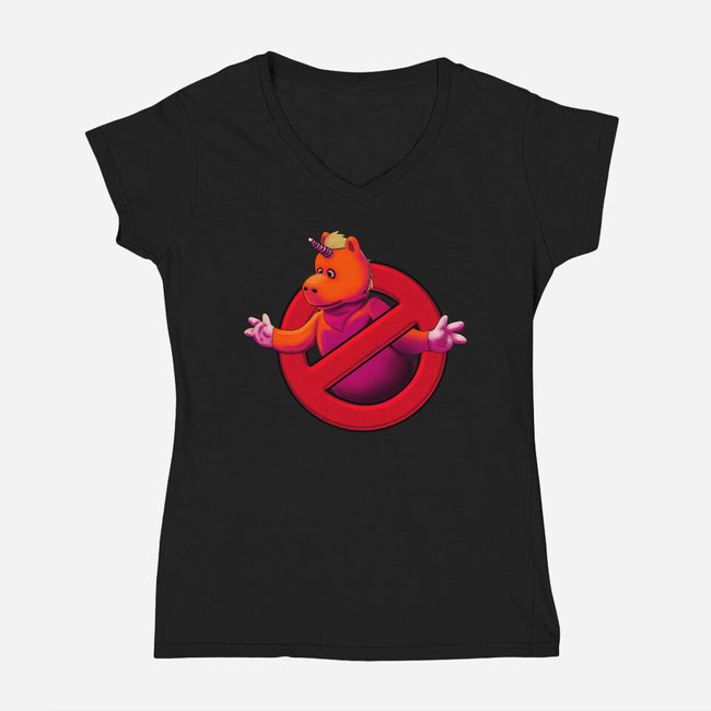 Forbidden Buddy-Womens-V-Neck-Tee-Samuel
