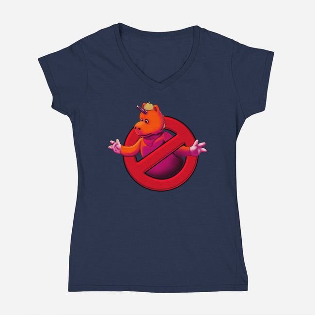Forbidden Buddy-Womens-V-Neck-Tee-Samuel