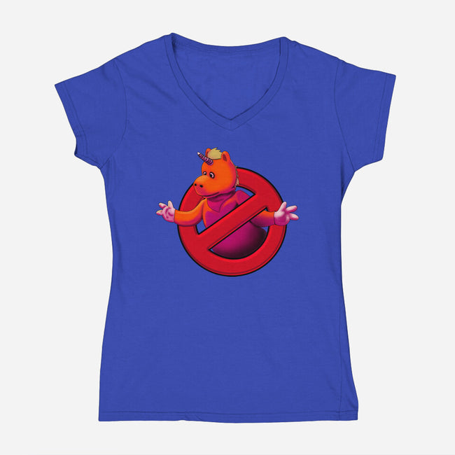 Forbidden Buddy-Womens-V-Neck-Tee-Samuel