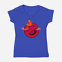 Forbidden Buddy-Womens-V-Neck-Tee-Samuel