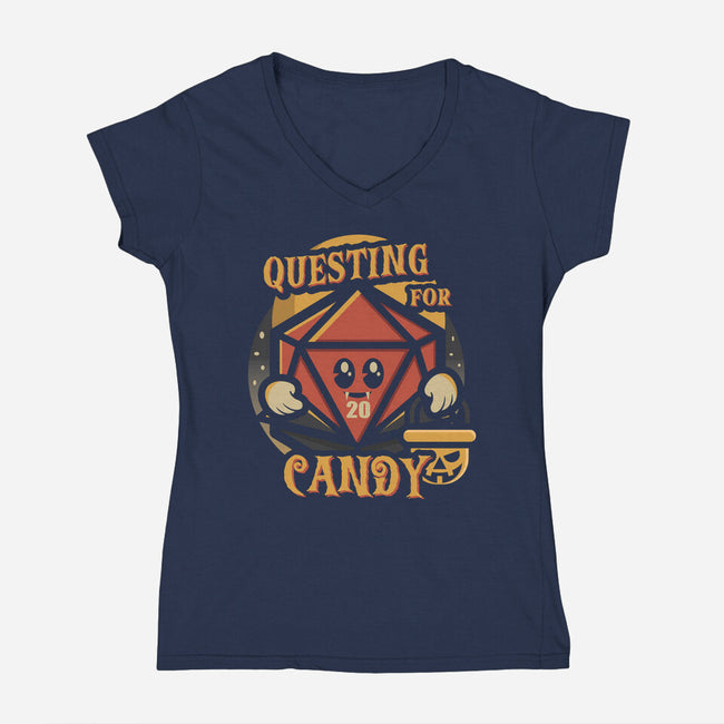 Questing For Candy-Womens-V-Neck-Tee-jrberger