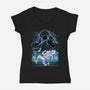 Straw Hat Captain Shadow-Womens-V-Neck-Tee-Astrobot Invention