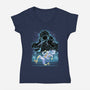 Straw Hat Captain Shadow-Womens-V-Neck-Tee-Astrobot Invention