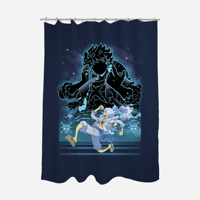 Straw Hat Captain Shadow-None-Polyester-Shower Curtain-Astrobot Invention
