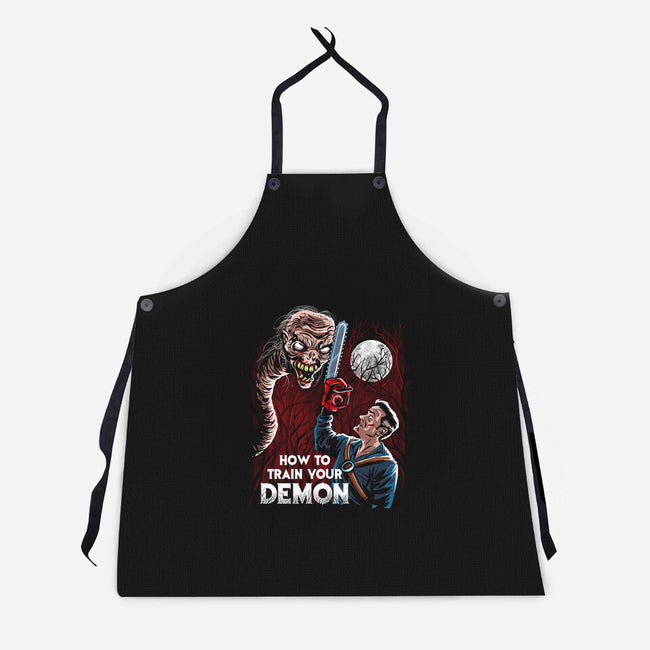 How To Train Your Demon-Unisex-Kitchen-Apron-zascanauta