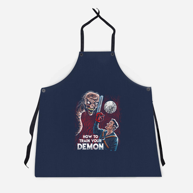 How To Train Your Demon-Unisex-Kitchen-Apron-zascanauta
