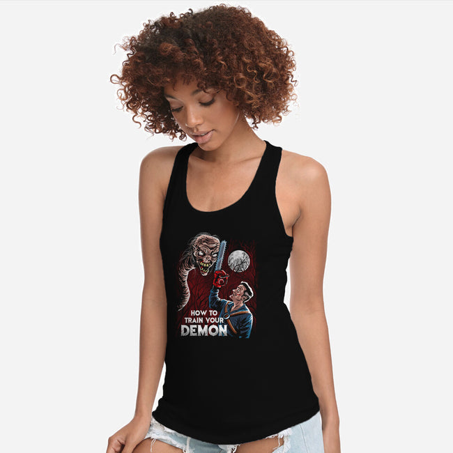 How To Train Your Demon-Womens-Racerback-Tank-zascanauta