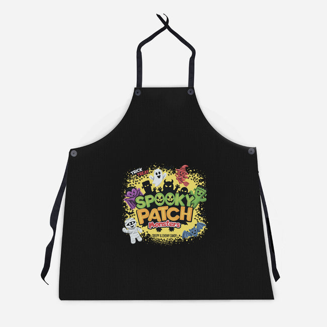 Spooky Patch Monsters-Unisex-Kitchen-Apron-NMdesign
