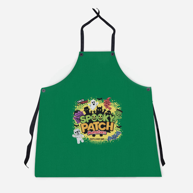 Spooky Patch Monsters-Unisex-Kitchen-Apron-NMdesign