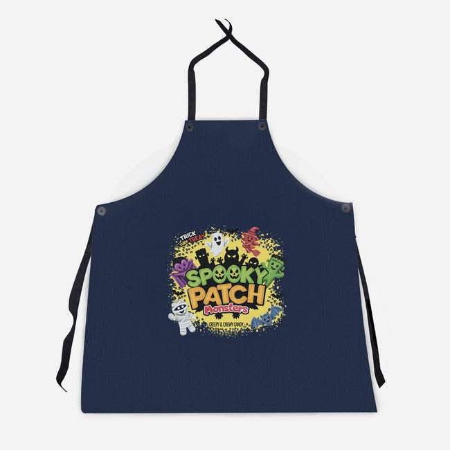 Spooky Patch Monsters-Unisex-Kitchen-Apron-NMdesign
