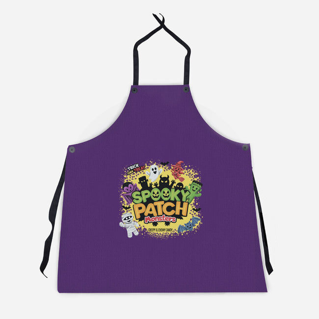 Spooky Patch Monsters-Unisex-Kitchen-Apron-NMdesign