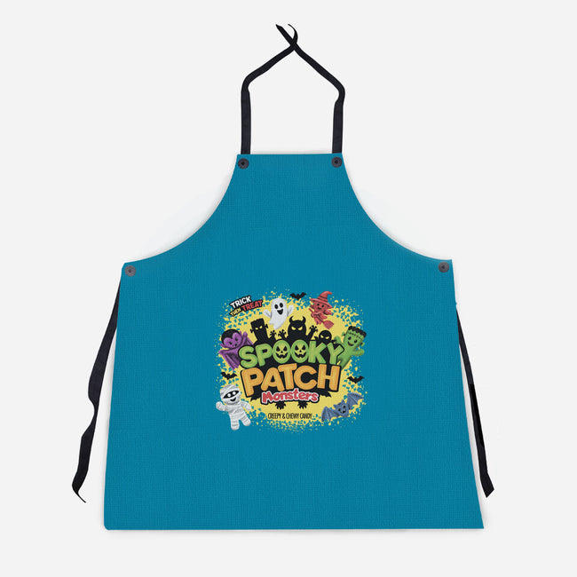 Spooky Patch Monsters-Unisex-Kitchen-Apron-NMdesign