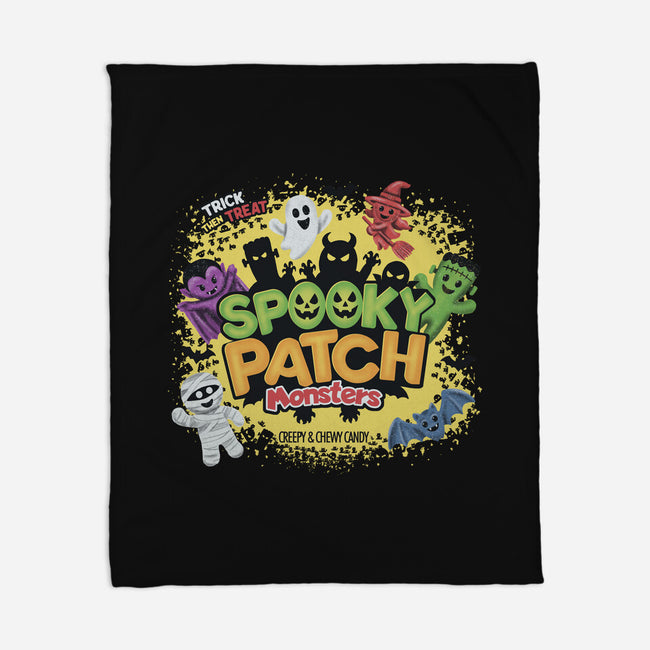 Spooky Patch Monsters-None-Fleece-Blanket-NMdesign