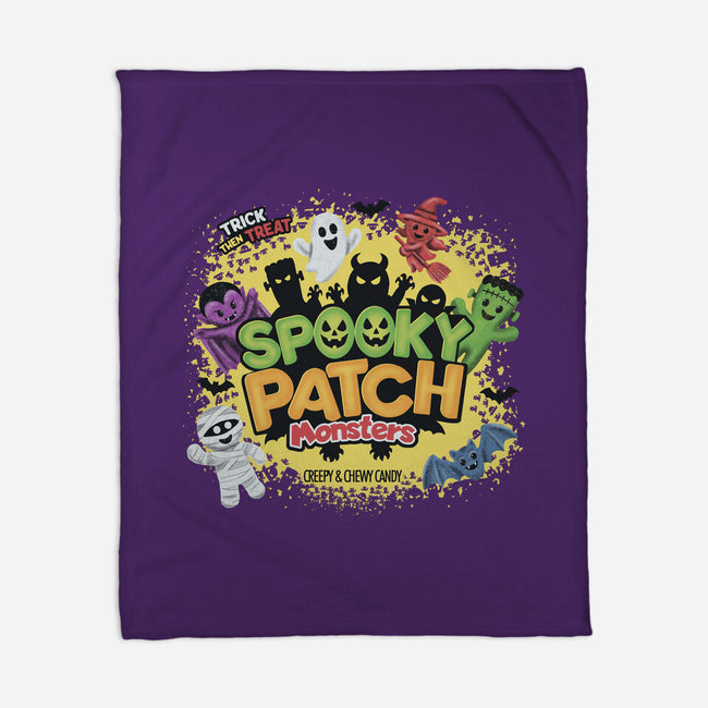 Spooky Patch Monsters-None-Fleece-Blanket-NMdesign
