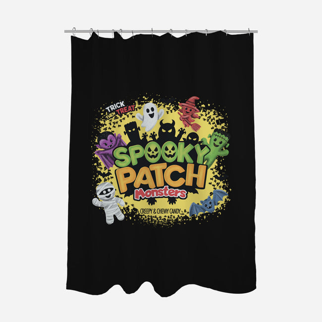 Spooky Patch Monsters-None-Polyester-Shower Curtain-NMdesign