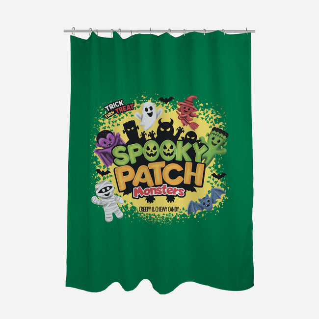 Spooky Patch Monsters-None-Polyester-Shower Curtain-NMdesign