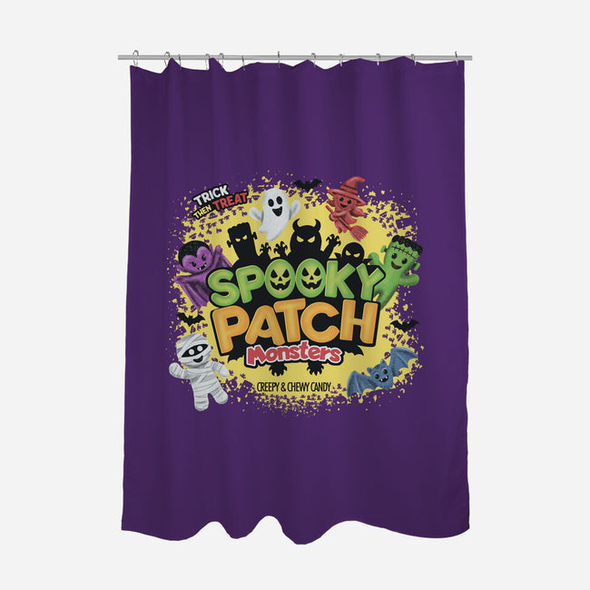 Spooky Patch Monsters-None-Polyester-Shower Curtain-NMdesign