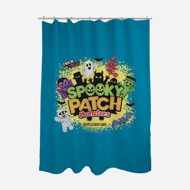 Spooky Patch Monsters-None-Polyester-Shower Curtain-NMdesign