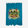 Spooky Patch Monsters-None-Polyester-Shower Curtain-NMdesign