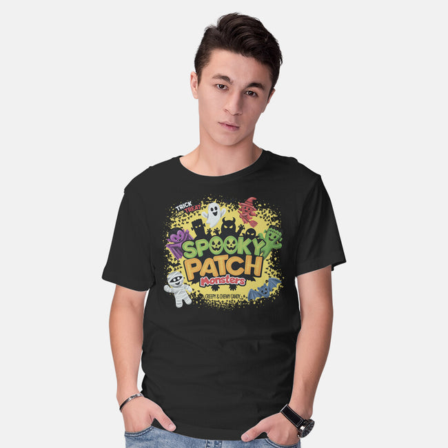 Spooky Patch Monsters-Mens-Basic-Tee-NMdesign