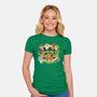 Spooky Patch Monsters-Womens-Fitted-Tee-NMdesign
