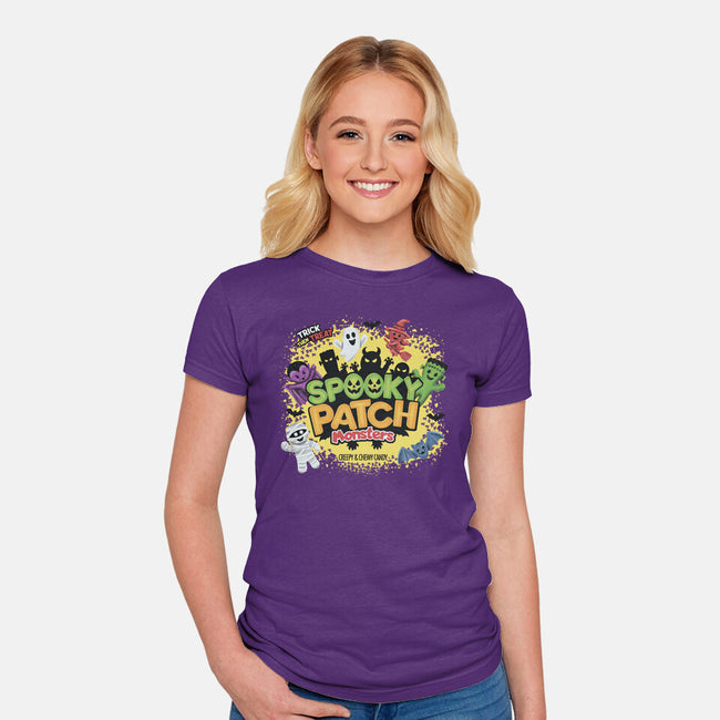 Spooky Patch Monsters-Womens-Fitted-Tee-NMdesign