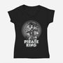 Vintage Pirate King-Womens-V-Neck-Tee-Badbone Collections
