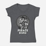 Vintage Pirate King-Womens-V-Neck-Tee-Badbone Collections