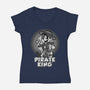 Vintage Pirate King-Womens-V-Neck-Tee-Badbone Collections
