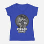 Vintage Pirate King-Womens-V-Neck-Tee-Badbone Collections