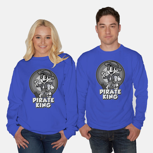 Vintage Pirate King-Unisex-Crew Neck-Sweatshirt-Badbone Collections