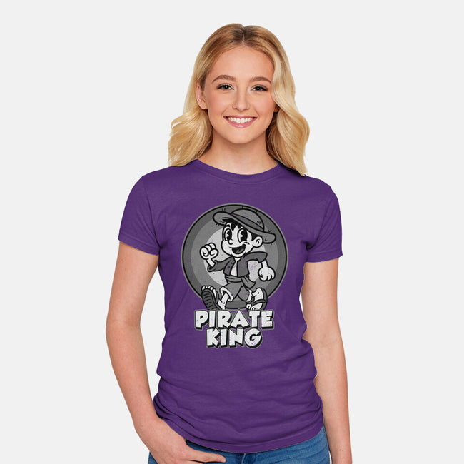 Vintage Pirate King-Womens-Fitted-Tee-Badbone Collections