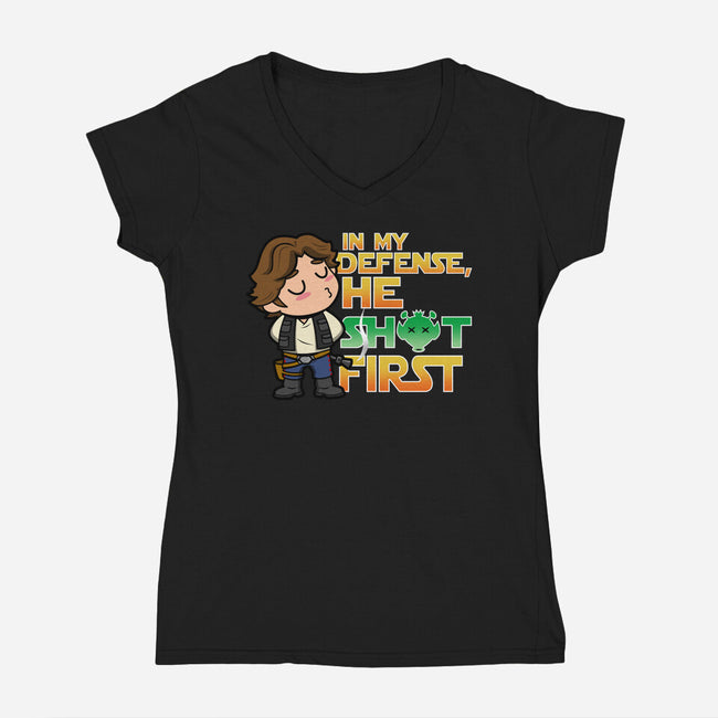 A Smuggler's Defense-Womens-V-Neck-Tee-Boggs Nicolas