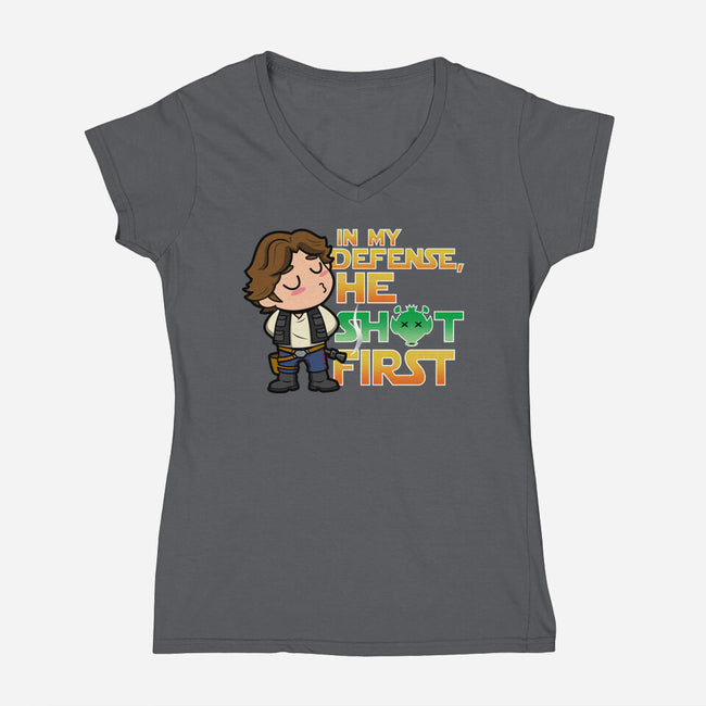 A Smuggler's Defense-Womens-V-Neck-Tee-Boggs Nicolas