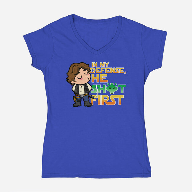 A Smuggler's Defense-Womens-V-Neck-Tee-Boggs Nicolas