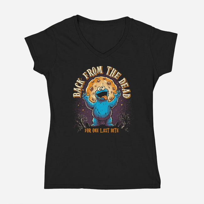 For One Last Bite-Womens-V-Neck-Tee-OPIPPI