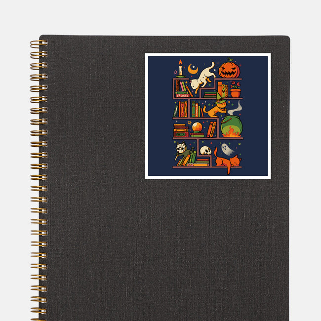 Bookstore Halloween-None-Glossy-Sticker-tobefonseca