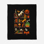 Bookstore Halloween-None-Fleece-Blanket-tobefonseca
