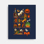 Bookstore Halloween-None-Stretched-Canvas-tobefonseca