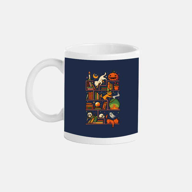 Bookstore Halloween-None-Mug-Drinkware-tobefonseca
