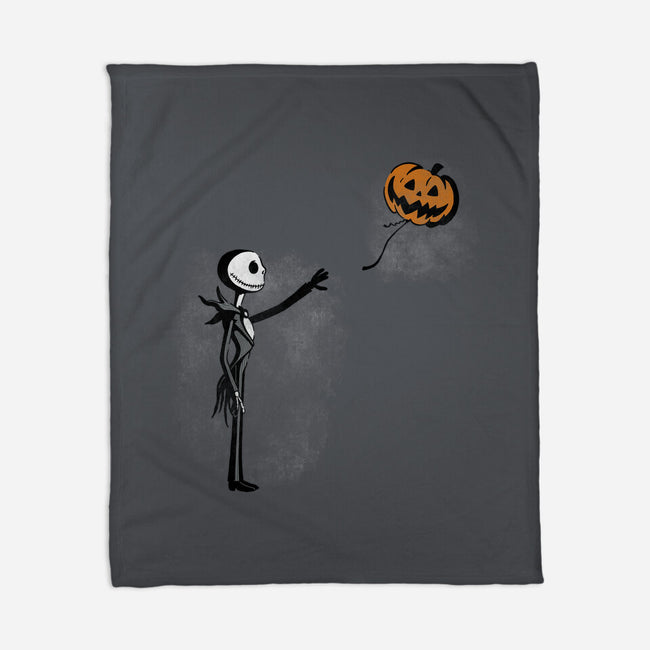 Jack With Pumpkin-None-Fleece-Blanket-Barbadifuoco