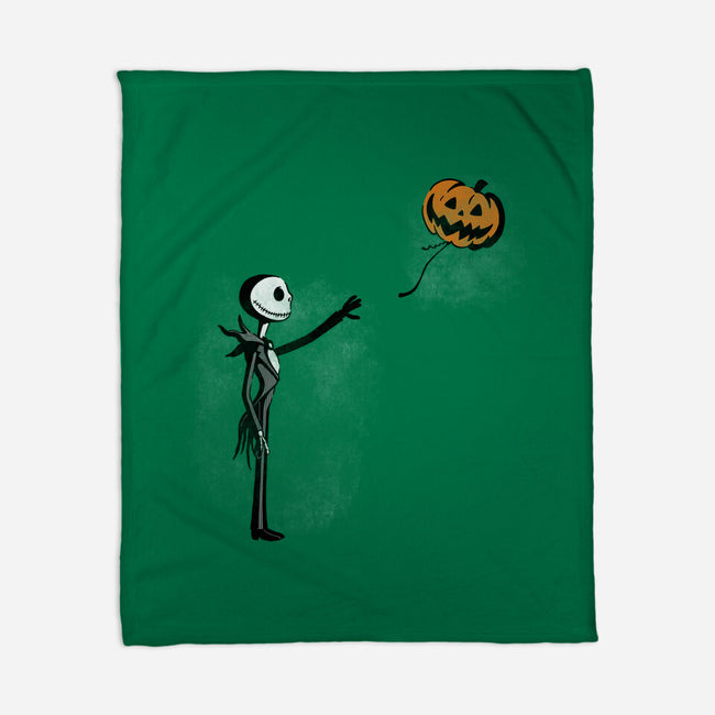Jack With Pumpkin-None-Fleece-Blanket-Barbadifuoco